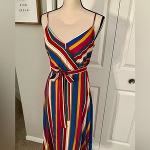 Multi colored striped sundress, size XS, EUC!